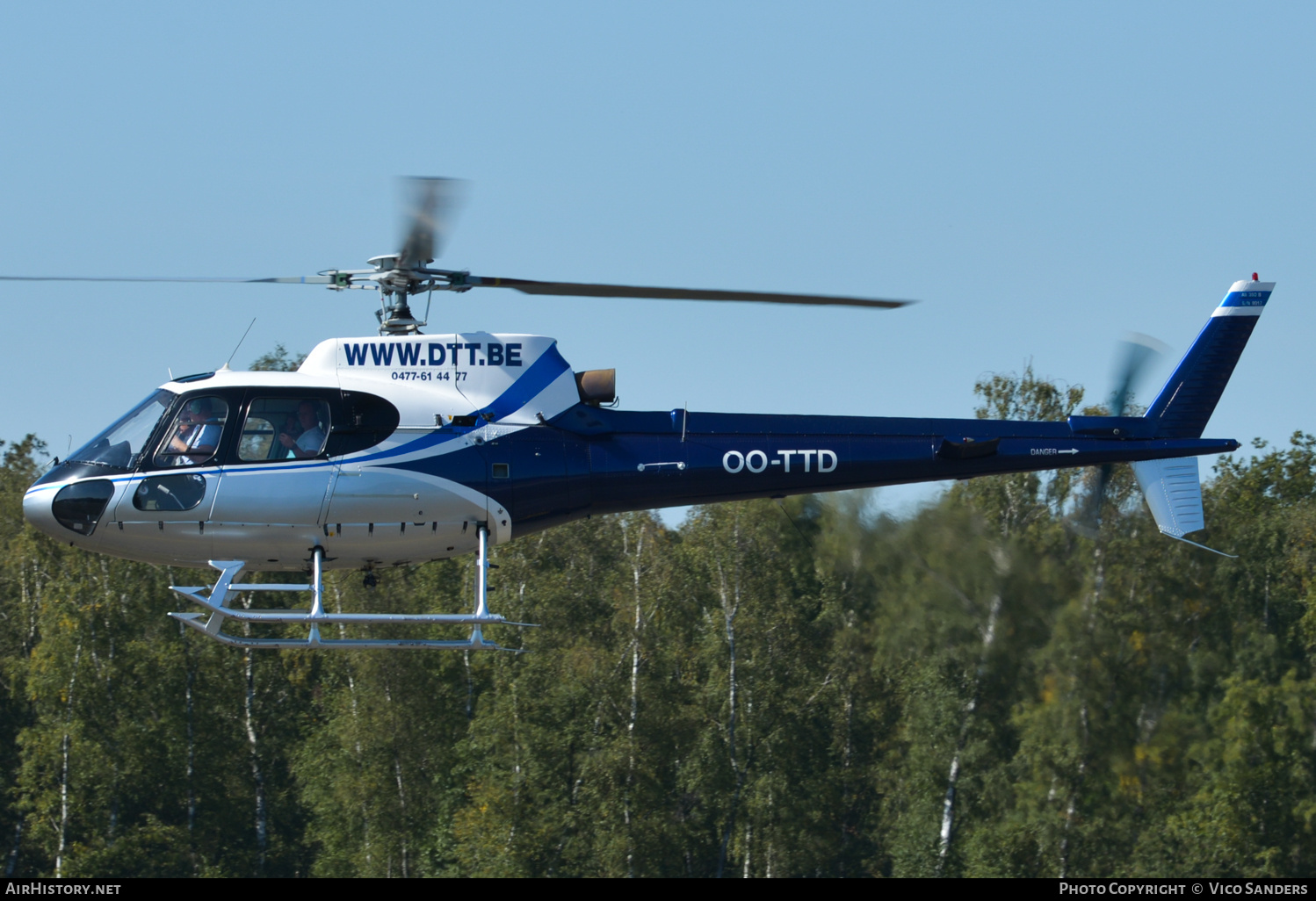 Aircraft Photo of OO-TTD | Eurocopter AS-350BA Ecureuil | Degroote Trucks & Trailers | AirHistory.net #670222