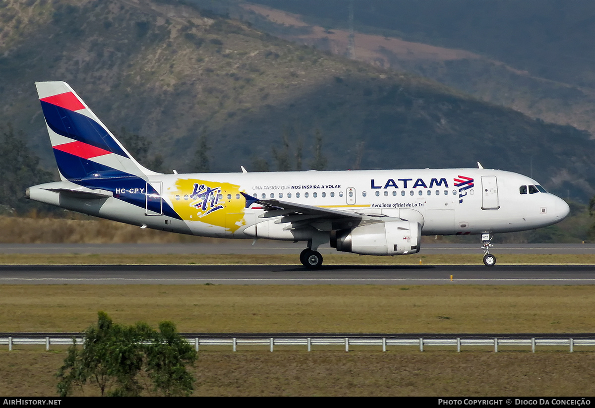 Aircraft Photo of HC-CPY | Airbus A319-132 | LATAM Airlines | AirHistory.net #670238