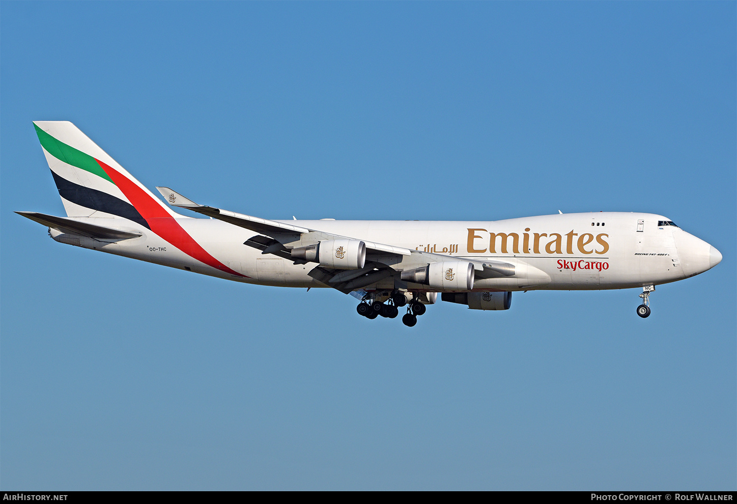 Aircraft Photo of OO-THC | Boeing 747-4HAF/ER/SCD | Emirates SkyCargo | AirHistory.net #670281