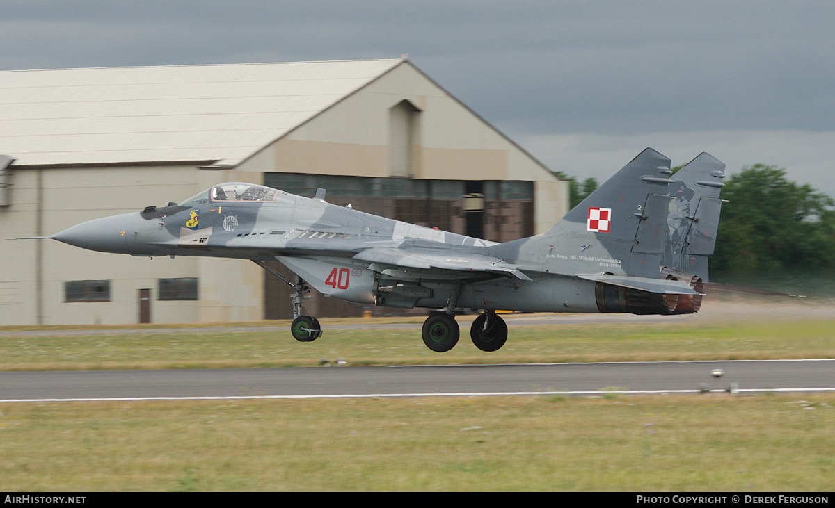 Aircraft Photo of 40 | Mikoyan-Gurevich MiG-29M | Poland - Air Force | AirHistory.net #670404