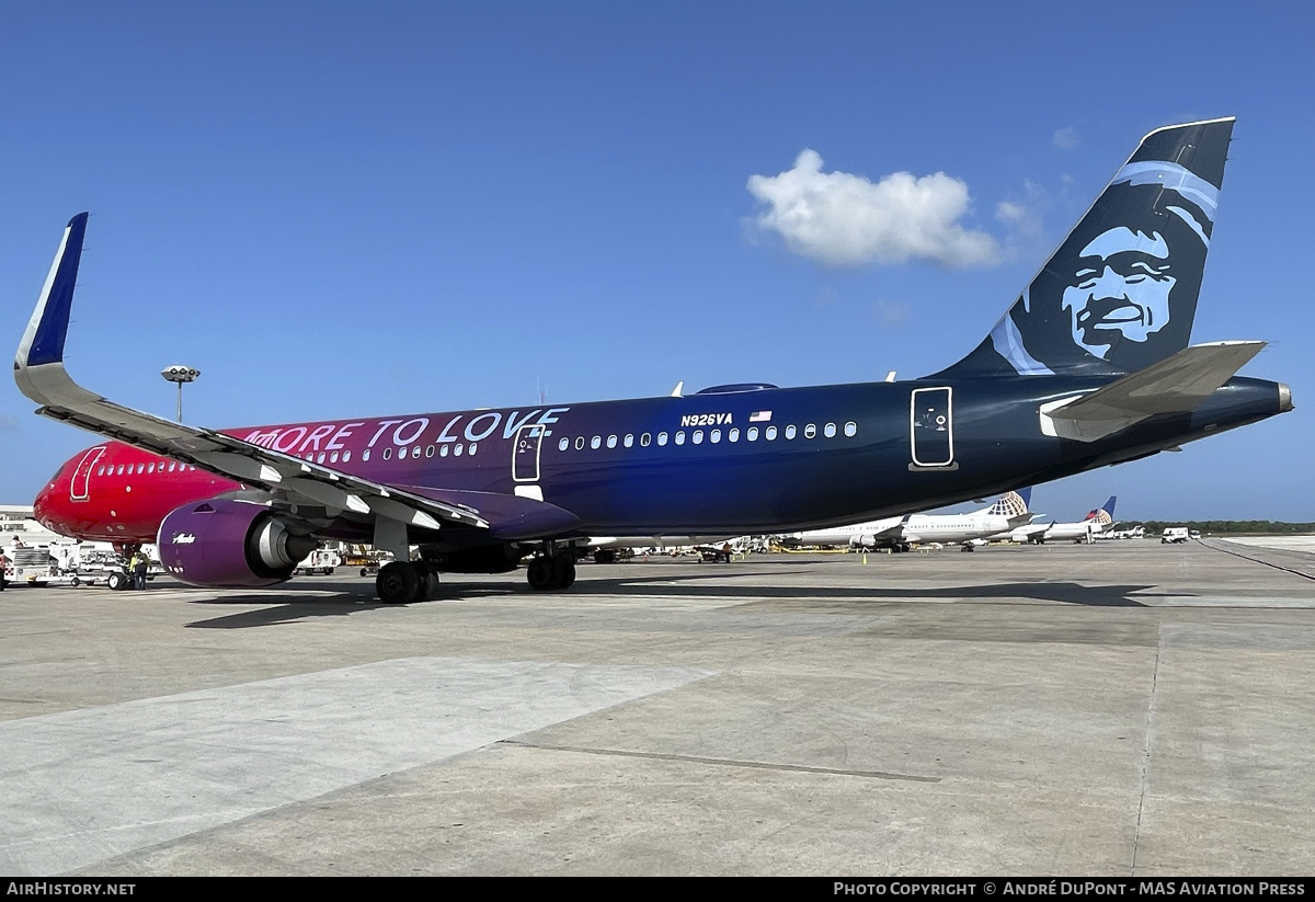 Aircraft Photo of N926VA | Airbus A321-253N | Alaska Airlines | AirHistory.net #670838
