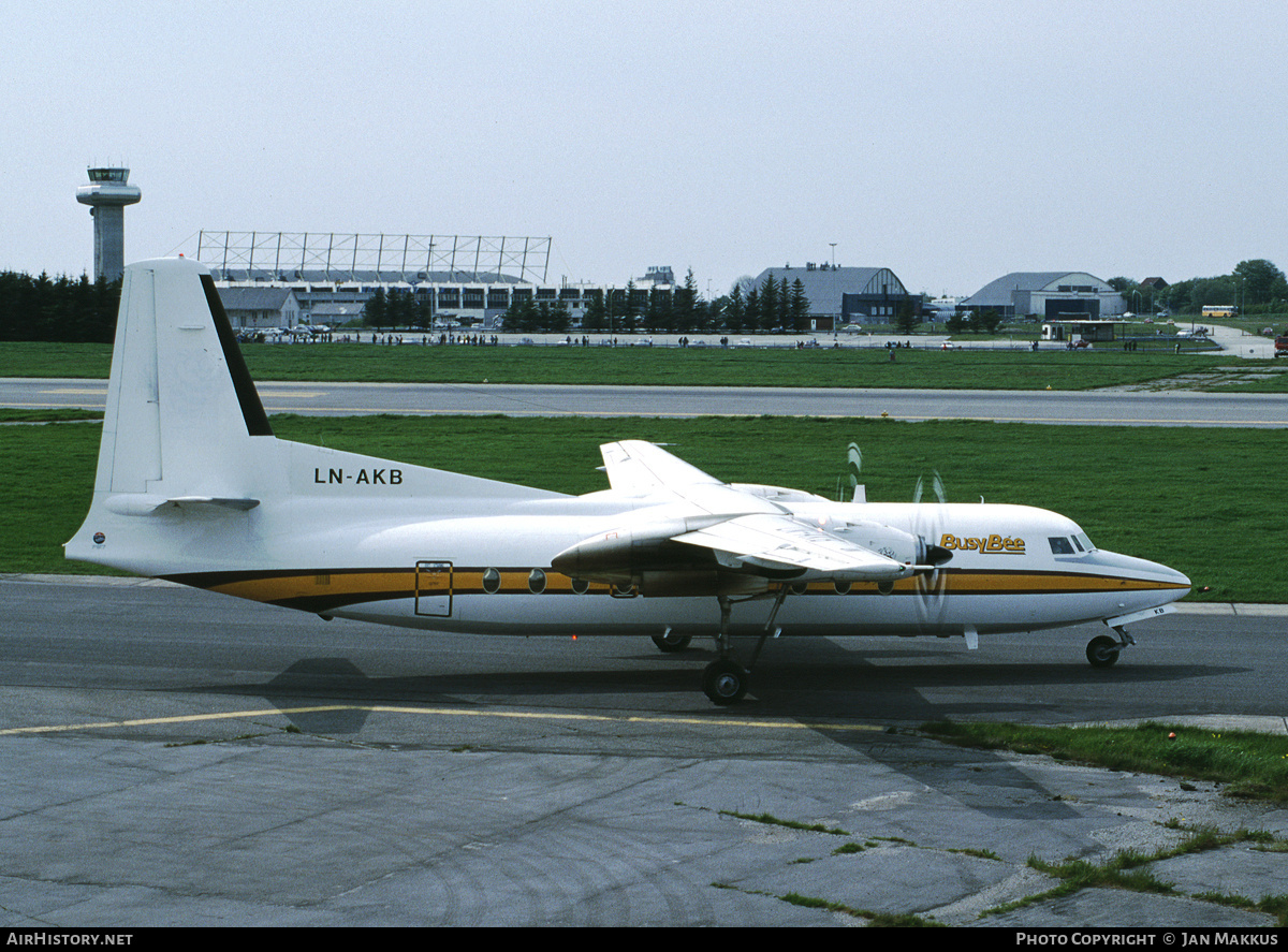 Aircraft Photo of LN-AKB | Fokker F27-200 Friendship | Busy Bee of Norway | AirHistory.net #670887