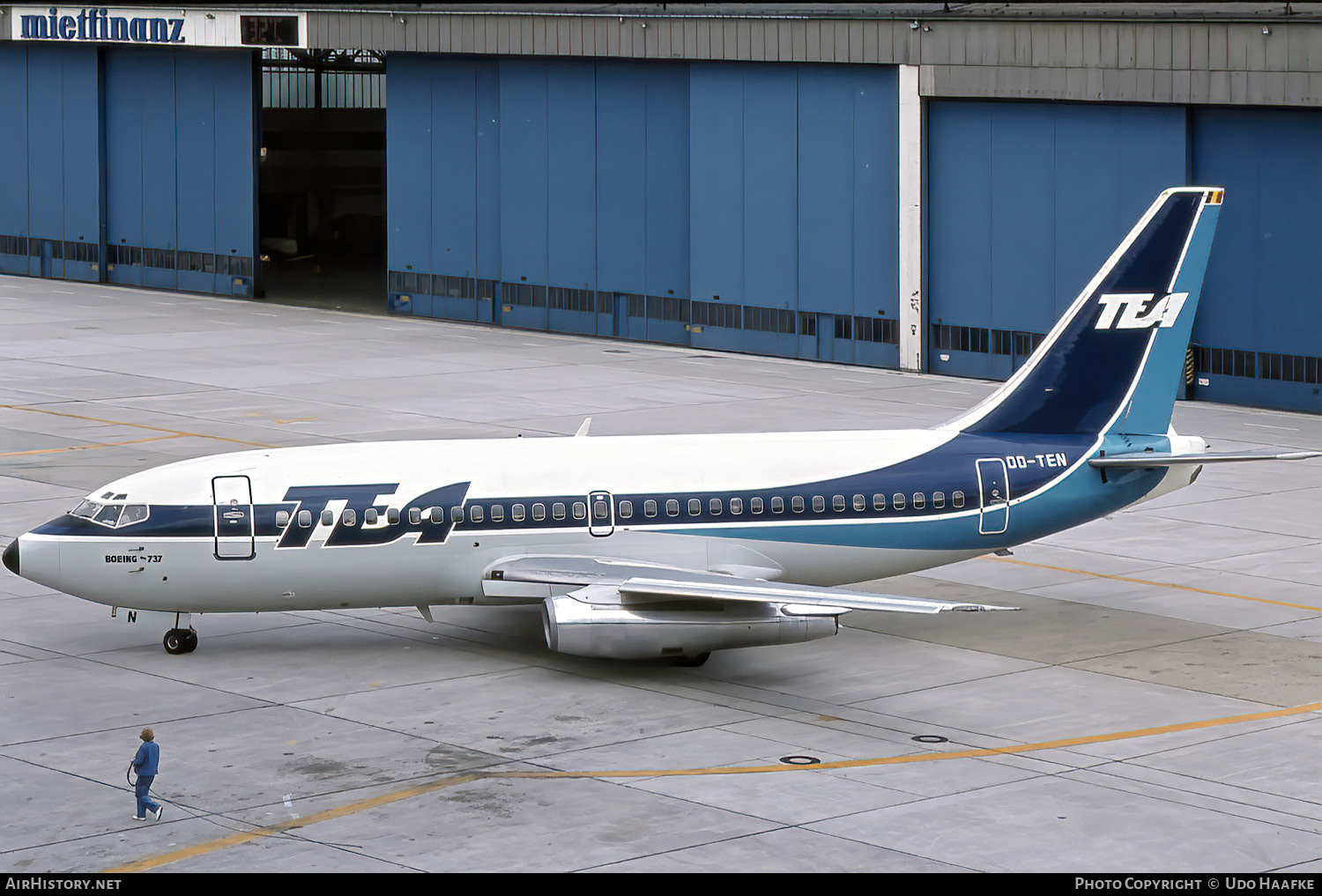 Aircraft Photo of OO-TEN | Boeing 737-2M8/Adv | TEA - Trans European Airways | AirHistory.net #670906