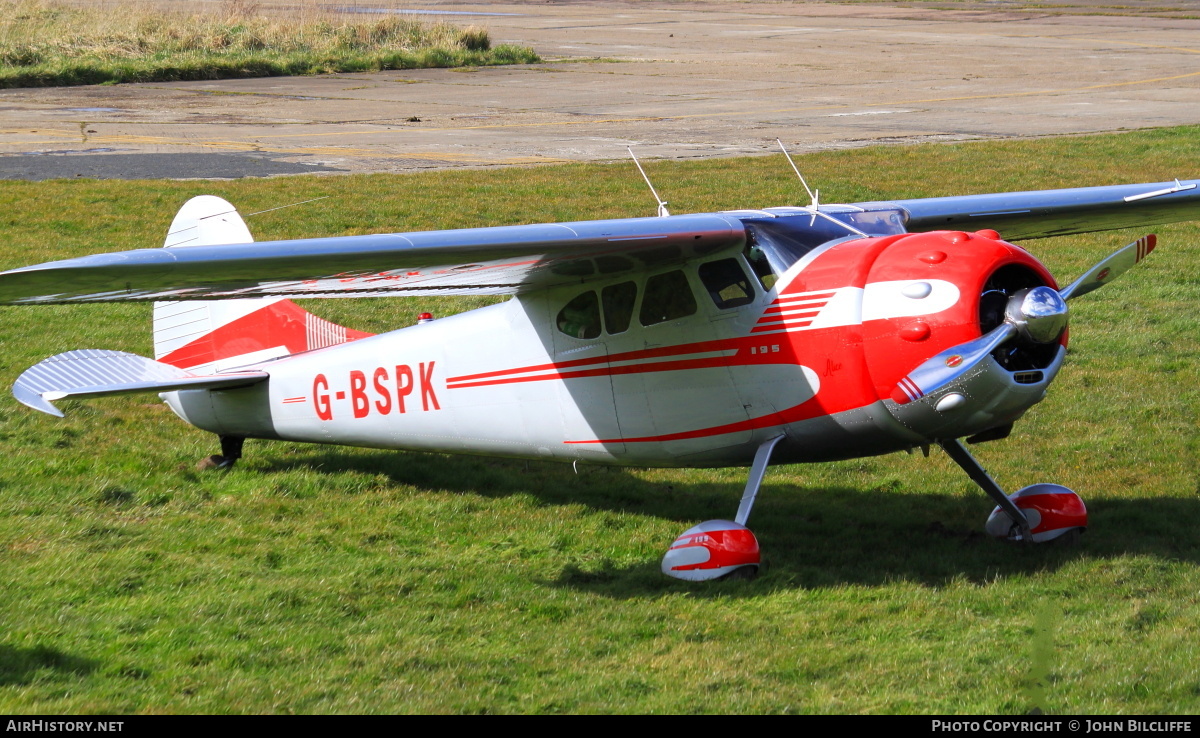 Aircraft Photo of G-BSPK | Cessna 195A | AirHistory.net #671012