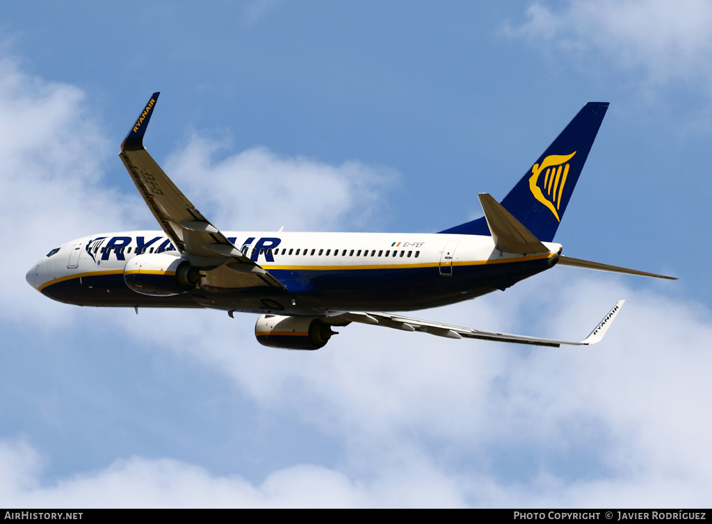 Aircraft Photo of EI-FEF | Boeing 737-8AS | Ryanair | AirHistory.net #671167