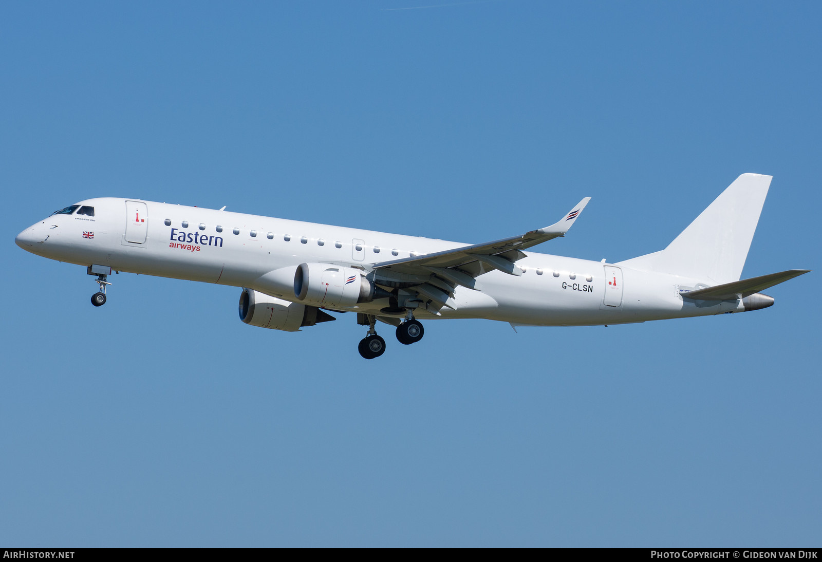 Aircraft Photo of G-CLSN | Embraer 190LR (ERJ-190-100LR) | Eastern Airways | AirHistory.net #671392