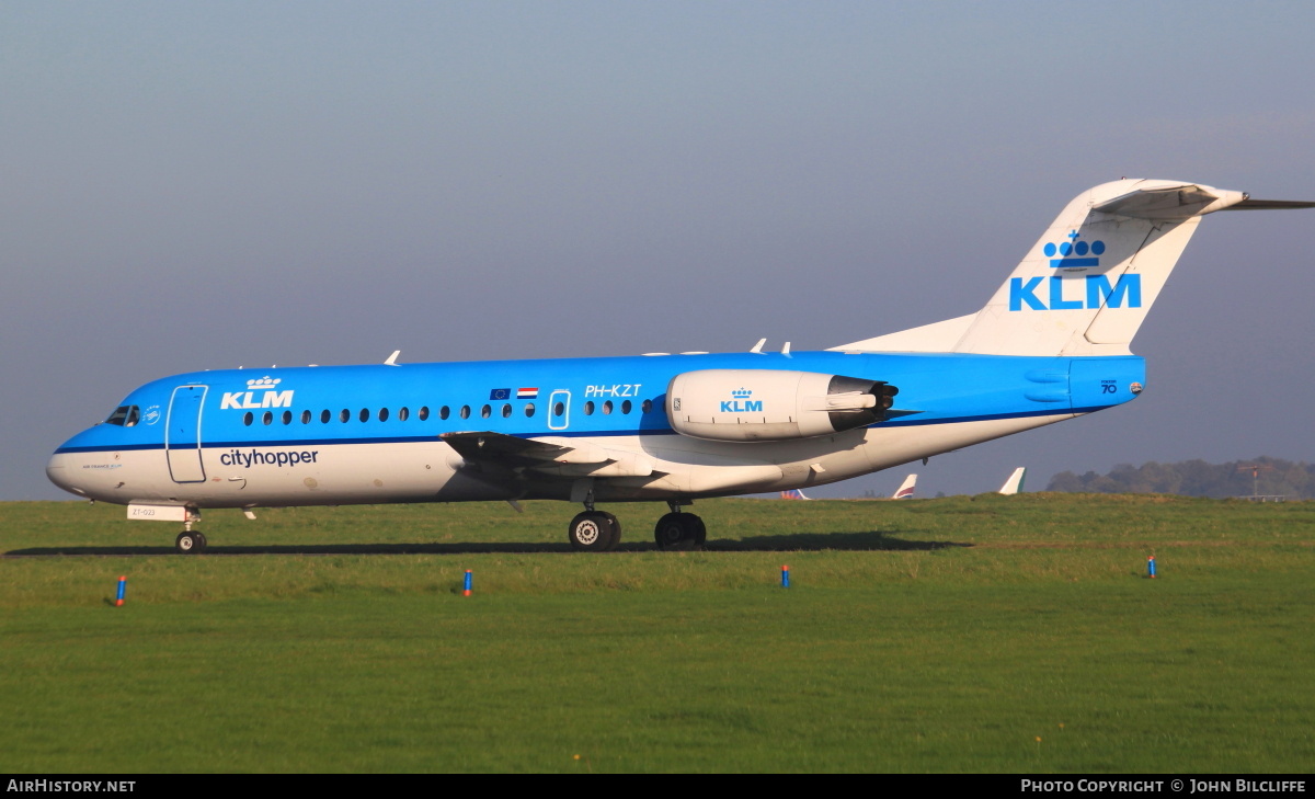 Aircraft Photo of PH-KZT | Fokker 70 (F28-0070) | KLM Cityhopper | AirHistory.net #671483