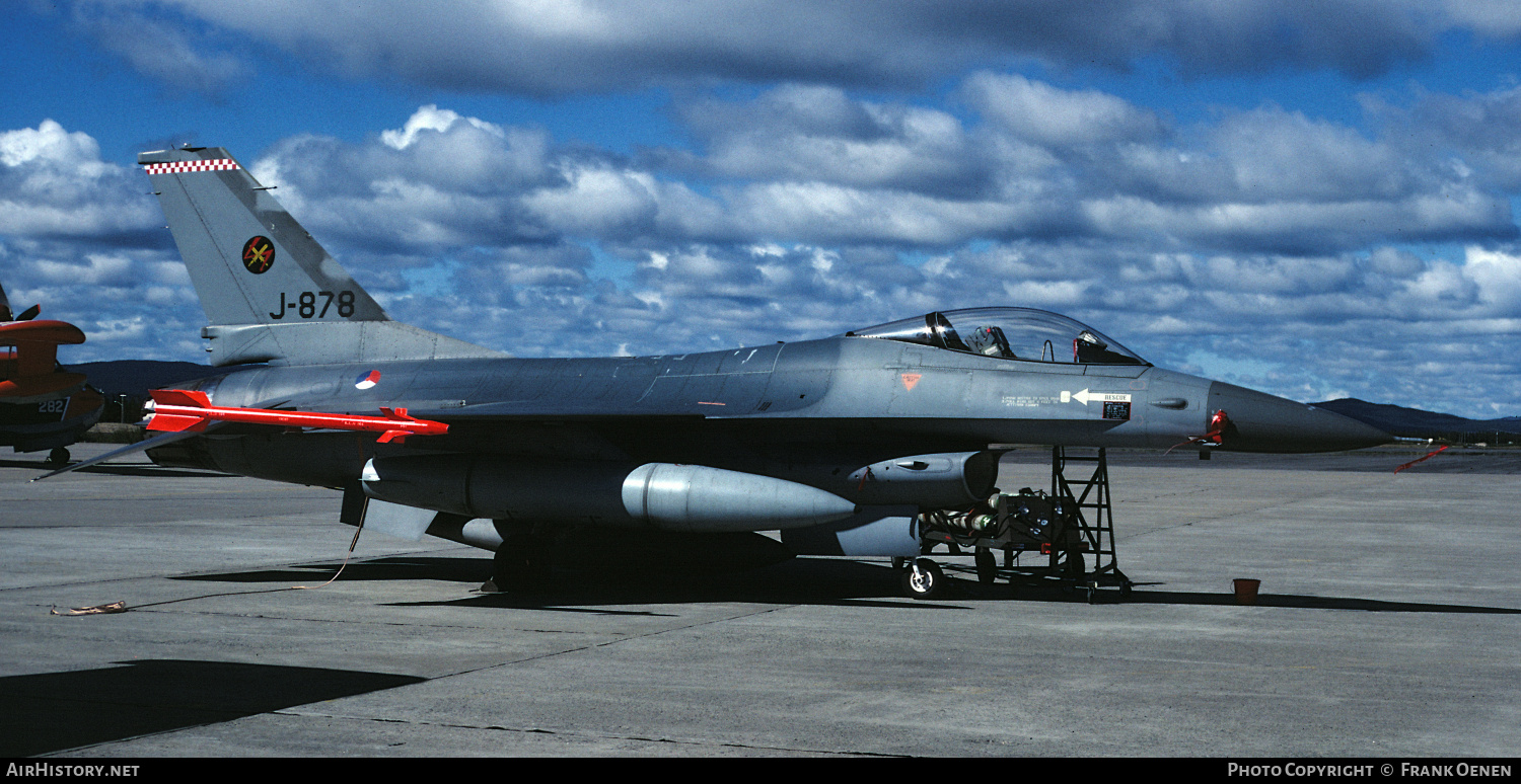 Aircraft Photo of J-878 | General Dynamics F-16A Fighting Falcon | Netherlands - Air Force | AirHistory.net #671543
