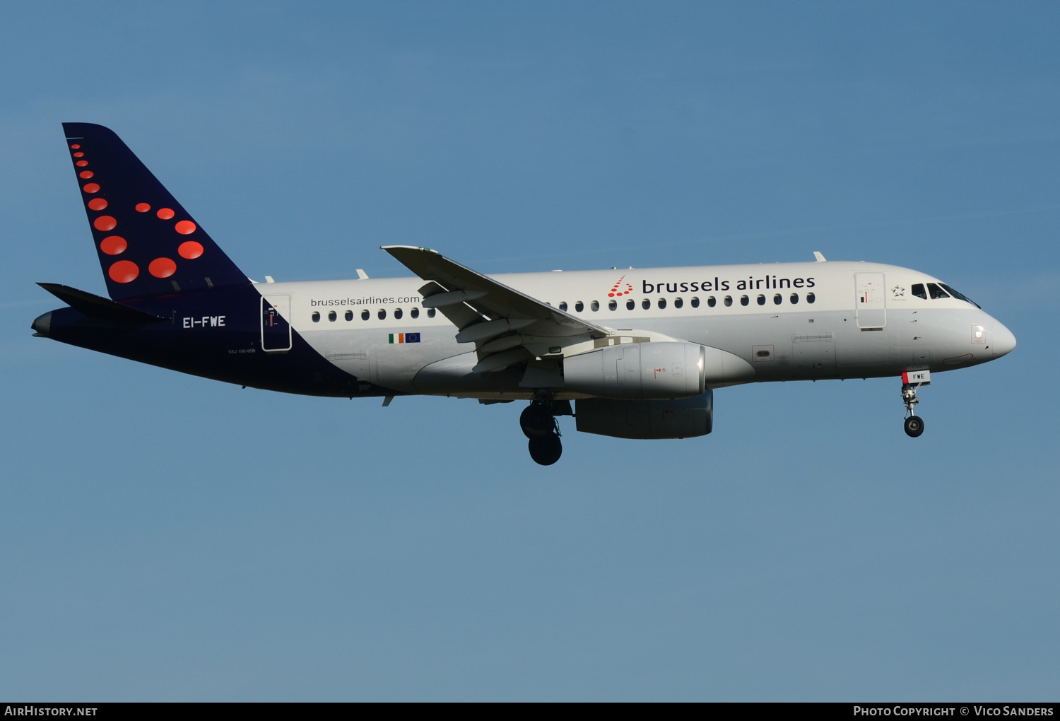 Aircraft Photo of EI-FWE | Sukhoi SSJ-100-95B Superjet 100 (RRJ-95B) | Brussels Airlines | AirHistory.net #671736