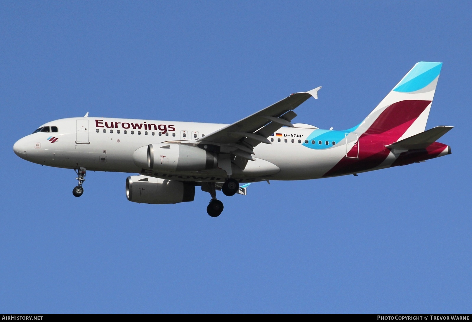 Aircraft Photo of D-AGWP | Airbus A319-132 | Eurowings | AirHistory.net #671822