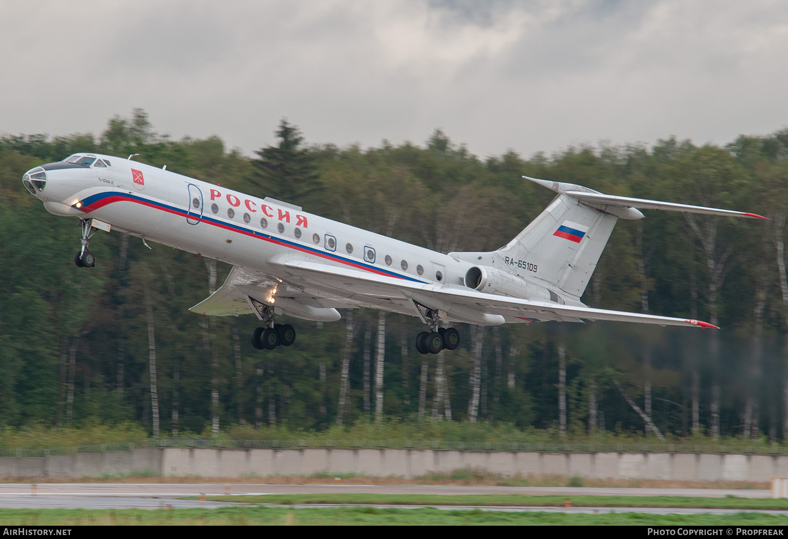 Aircraft Photo of RA-65109 | Tupolev Tu-134A-3 | Rossiya - Russian Airlines | AirHistory.net #671841