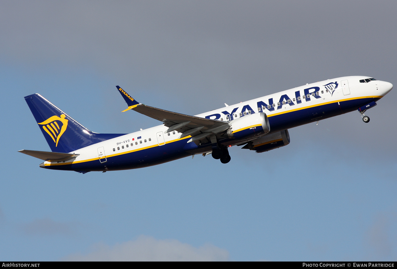 Aircraft Photo of 9H-VVS | Boeing 737-8200 Max 200 | Ryanair | AirHistory.net #671891