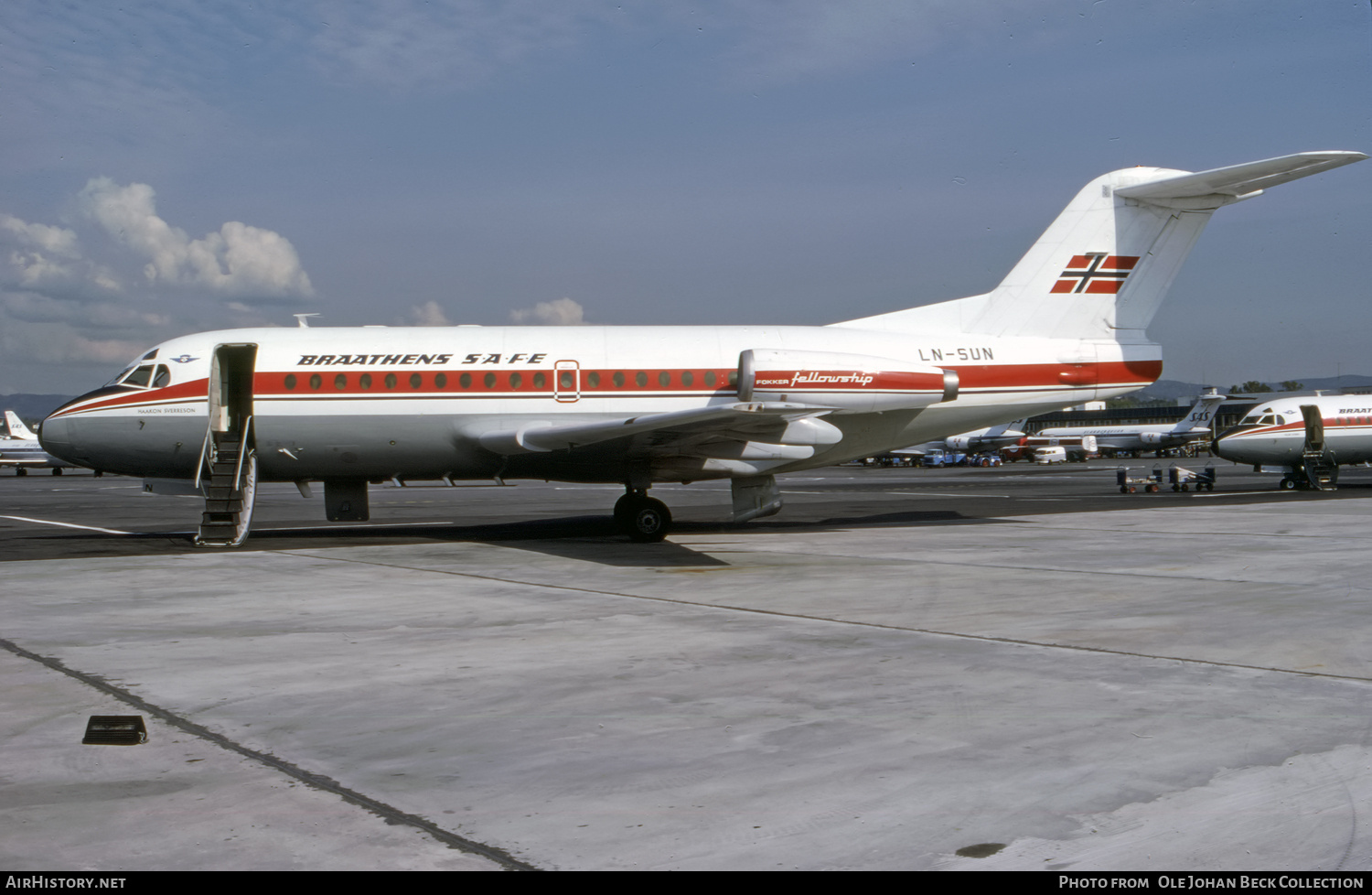 Aircraft Photo of LN-SUN | Fokker F28-1000 Fellowship | Braathens SAFE | AirHistory.net #671922