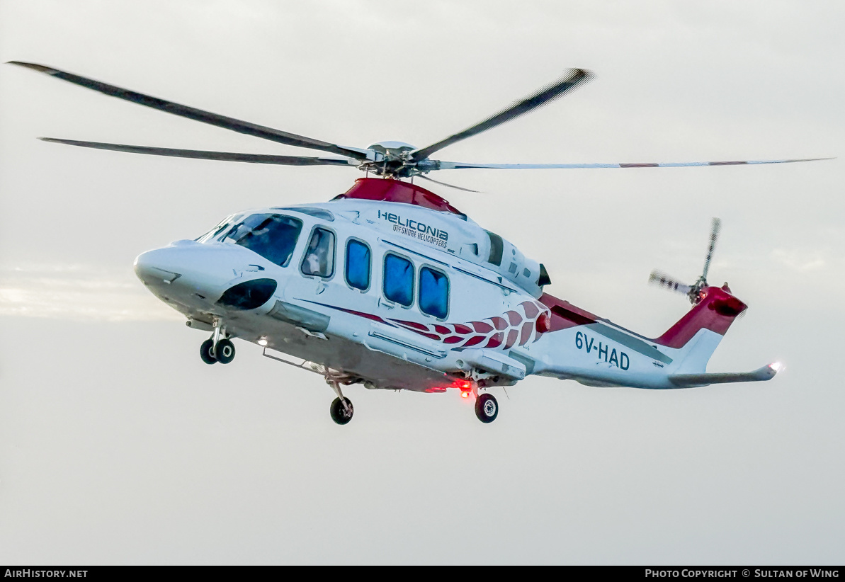 Aircraft Photo of 6V-HAD | AgustaWestland AW-139 | Heliconia Offshore Helicopters | AirHistory.net #671953