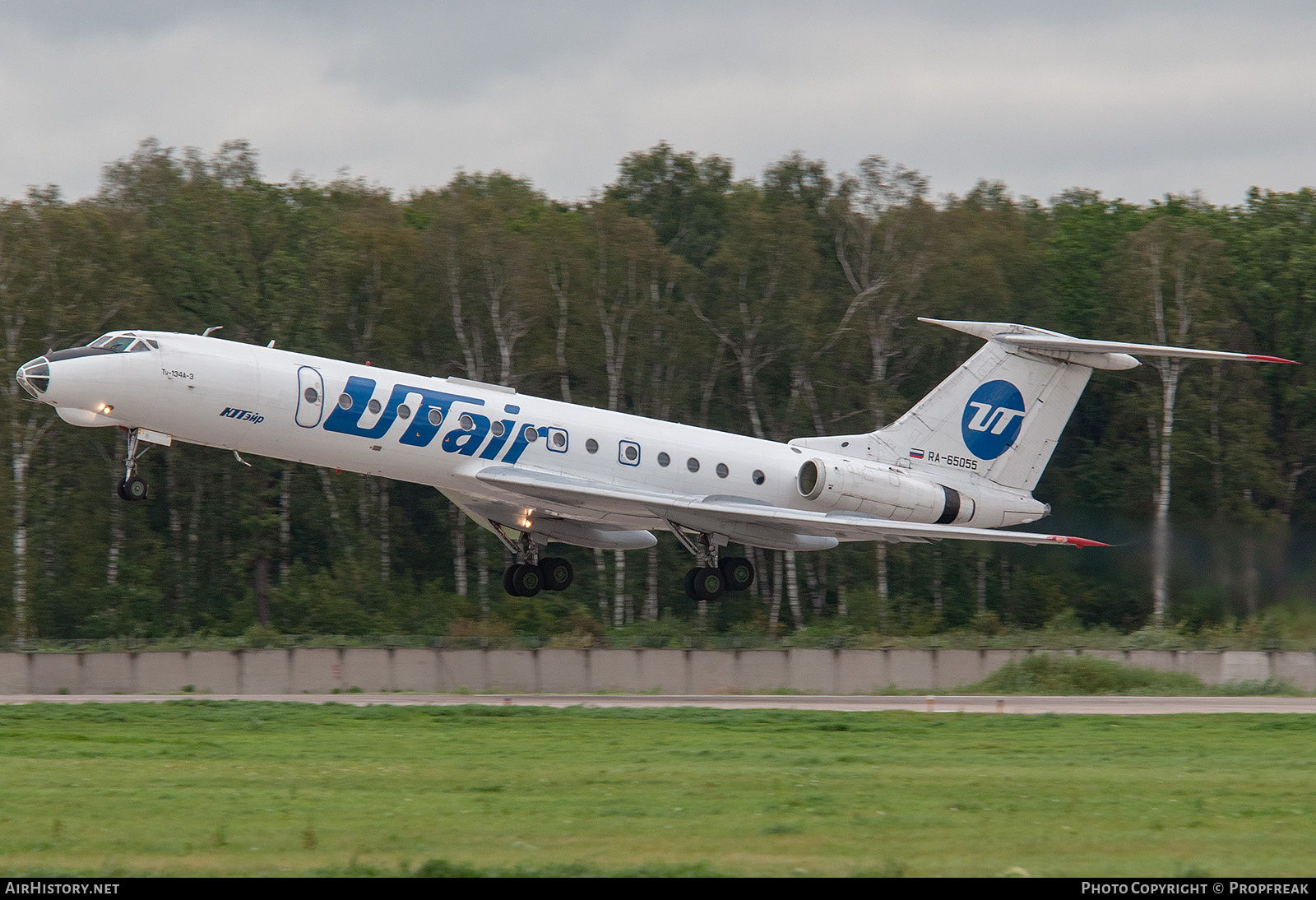 Aircraft Photo of RA-65055 | Tupolev Tu-134A-3 | UTair | AirHistory.net #672001