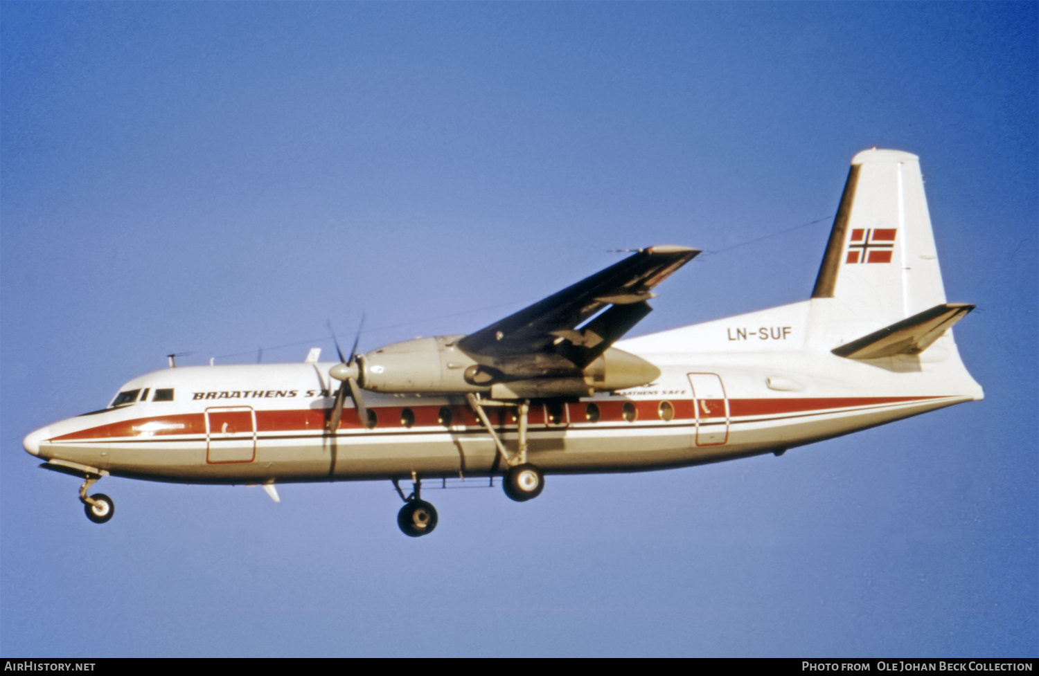 Aircraft Photo of LN-SUF | Fokker F27-100 Friendship | Braathens SAFE | AirHistory.net #672040