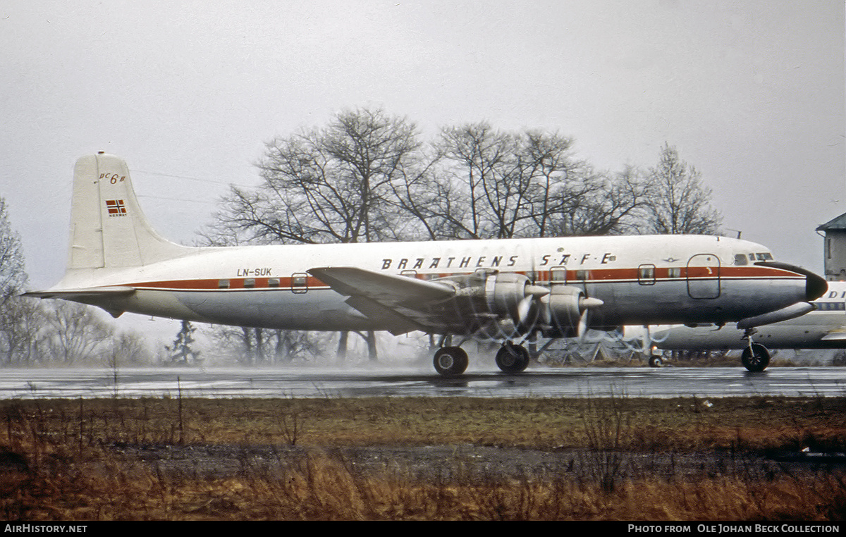 Aircraft Photo of LN-SUK | Douglas DC-6B | Braathens SAFE | AirHistory.net #672230