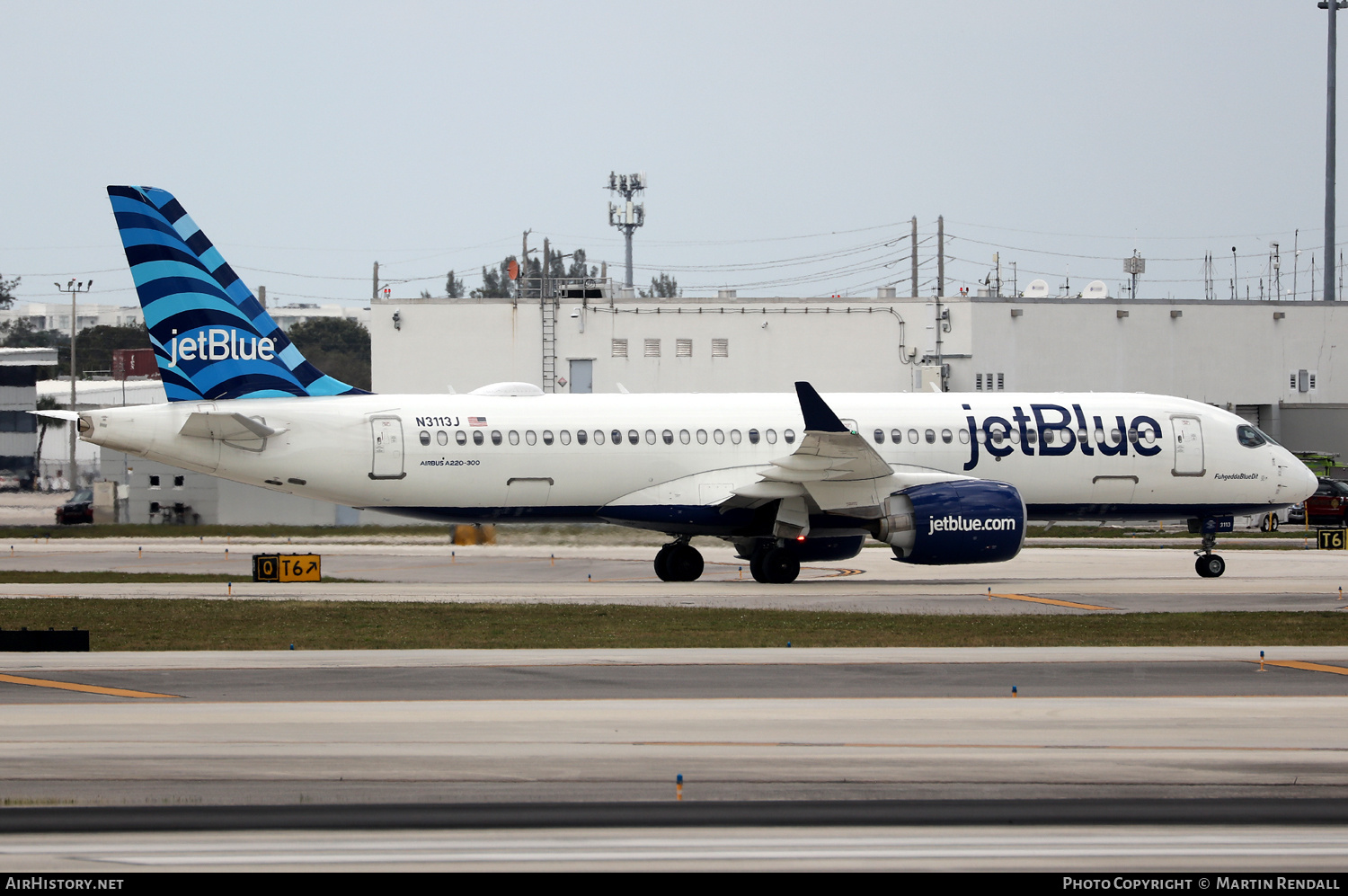 Aircraft Photo of N3113J | Airbus A220-300 (BD-500-1A11) | JetBlue Airways | AirHistory.net #672236