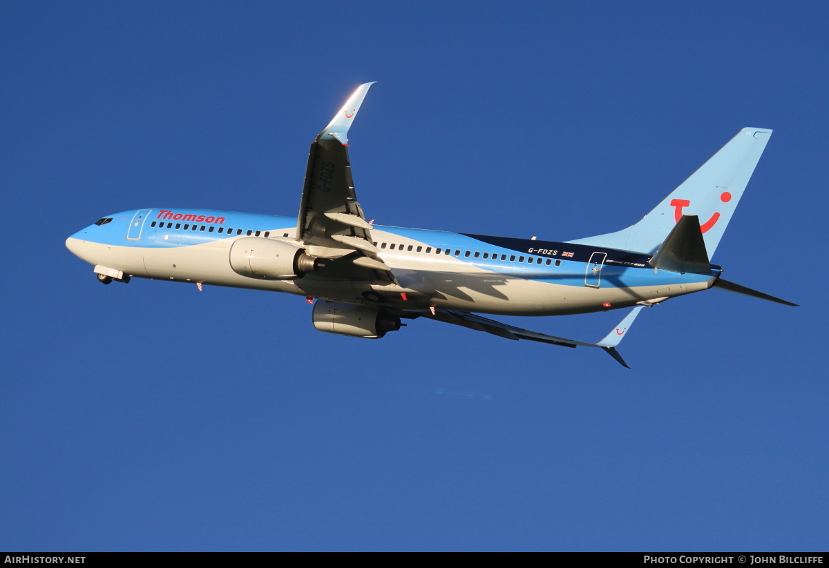 Aircraft Photo of G-FDZS | Boeing 737-8K5 | Thomson Airways | AirHistory.net #672440