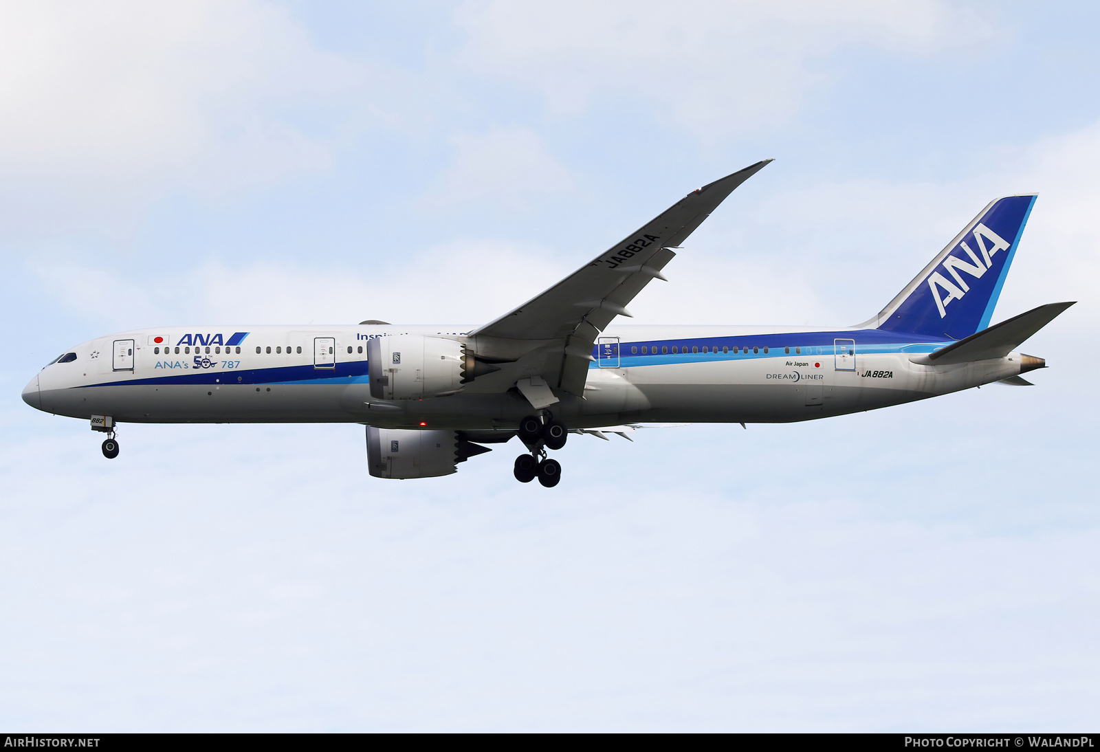 Aircraft Photo of JA882A | Boeing 787-9 Dreamliner | All Nippon Airways - ANA | AirHistory.net #672444