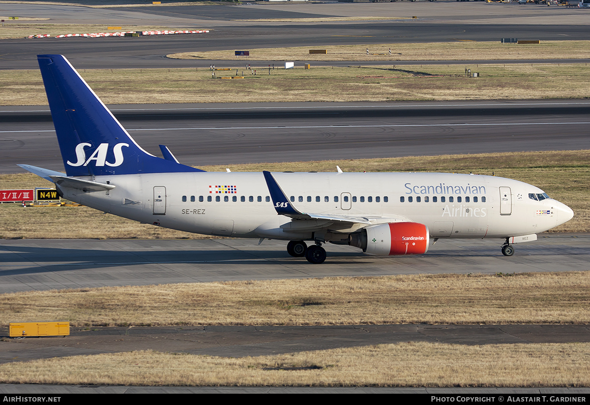 Aircraft Photo of SE-REZ | Boeing 737-76N | Scandinavian Airlines - SAS | AirHistory.net #672490