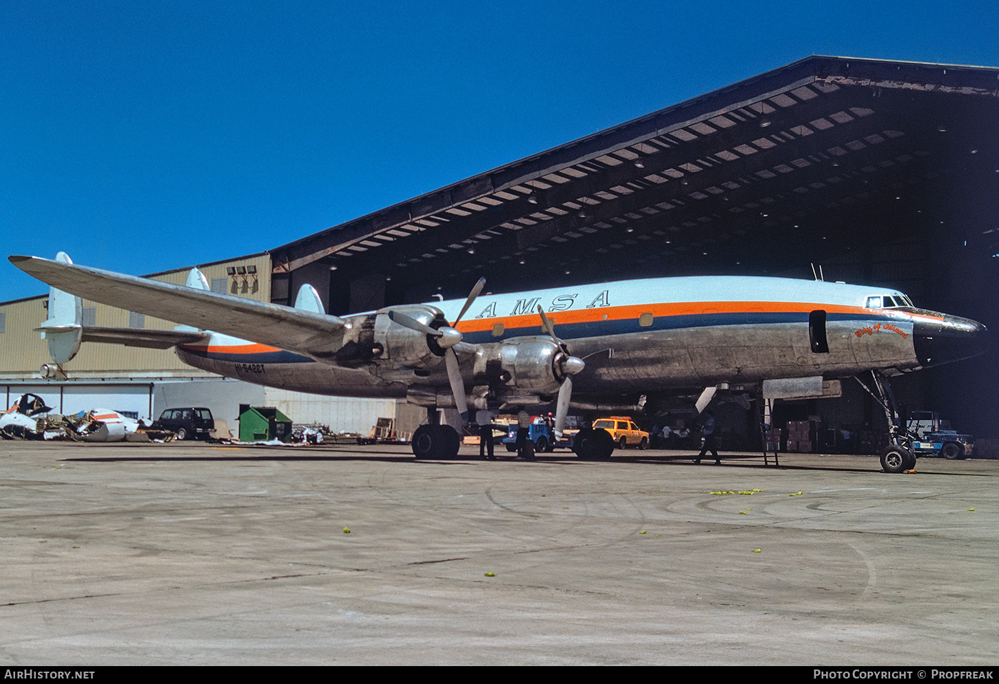 Aircraft Photo of HI542CT | Lockheed L-1049H/06 Super Constellation | AMSA - Aerolíneas Mundo | AirHistory.net #672501