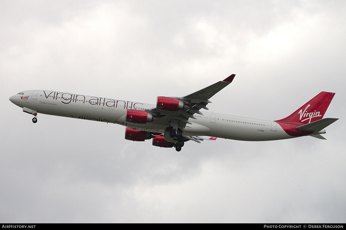 Aircraft Photo of G-VGAS | Airbus A340-642 | Virgin Atlantic Airways | AirHistory.net #672523