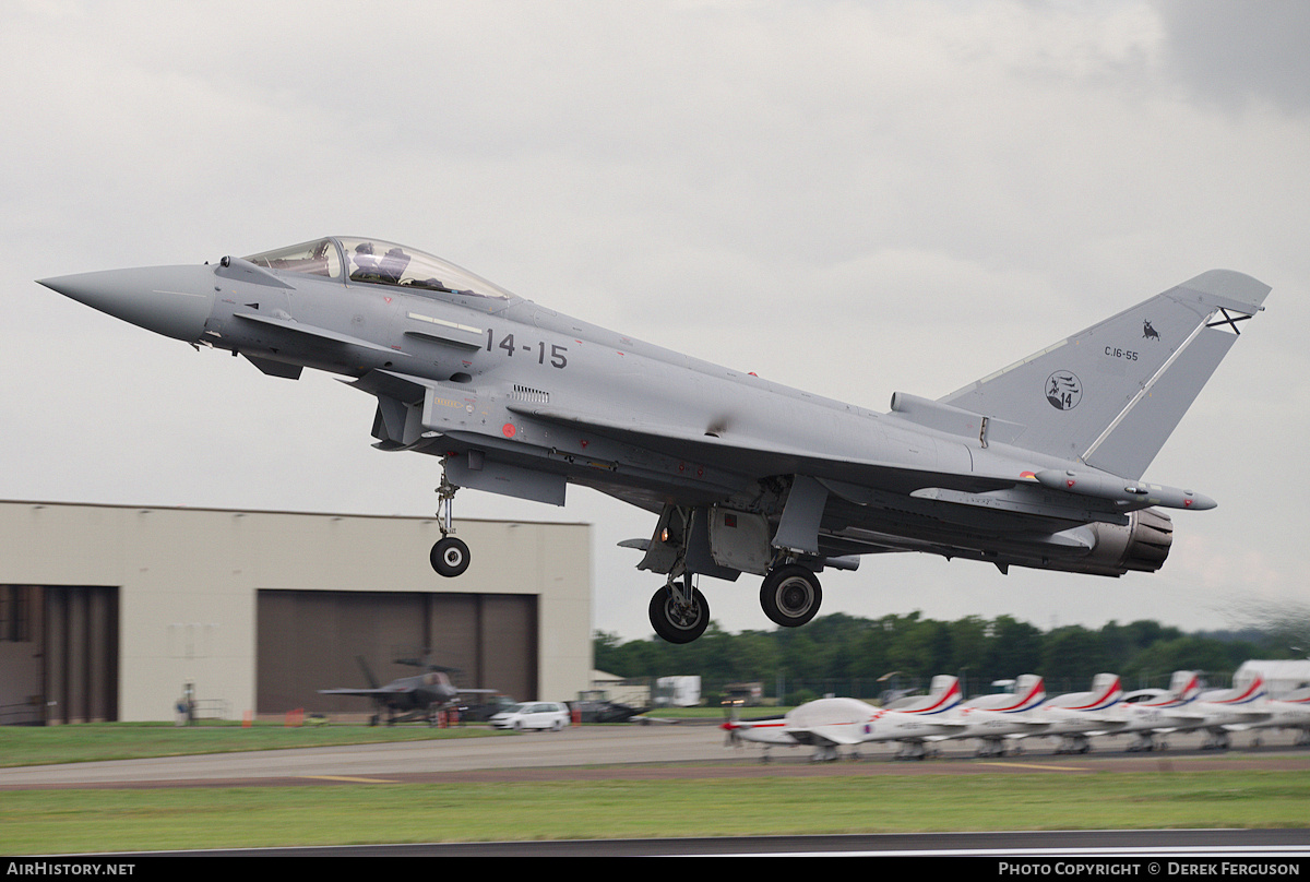 Aircraft Photo of C.16-55 | Eurofighter EF-2000 Typhoon | Spain - Air Force | AirHistory.net #672556