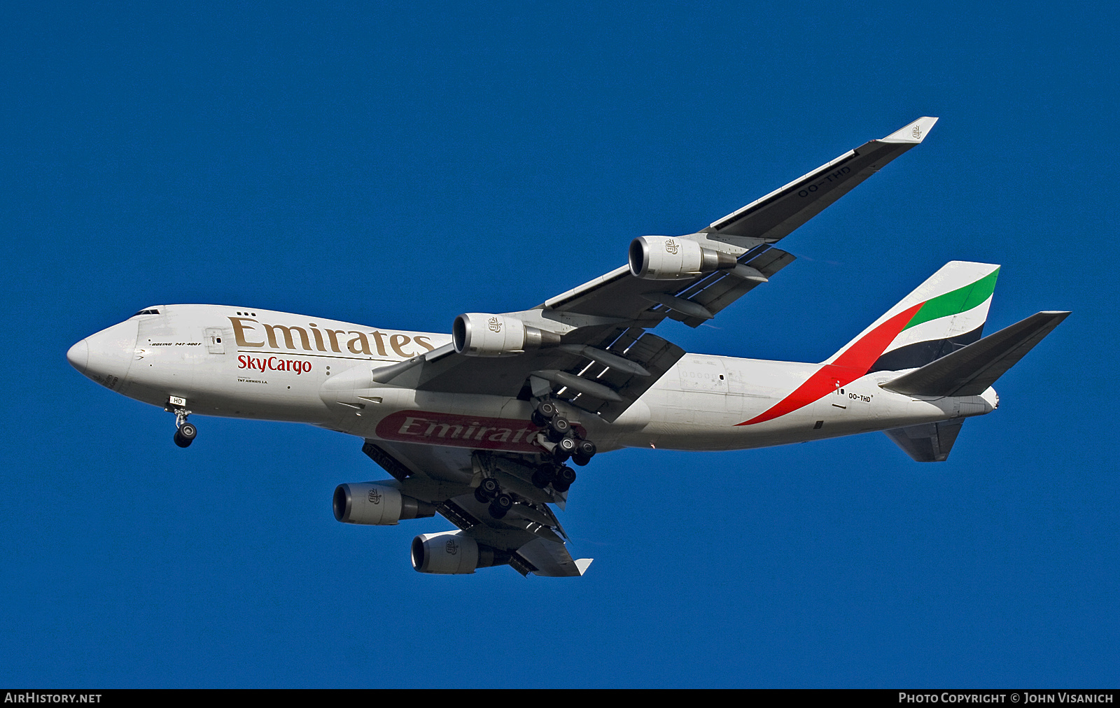 Aircraft Photo of OO-THD | Boeing 747-4HAF/ER/SCD | Emirates SkyCargo | AirHistory.net #672669