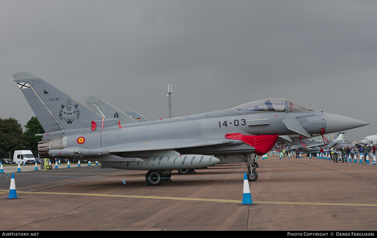 Aircraft Photo of C16-36 | Eurofighter EF-2000 Typhoon S | Spain - Air Force | AirHistory.net #672926