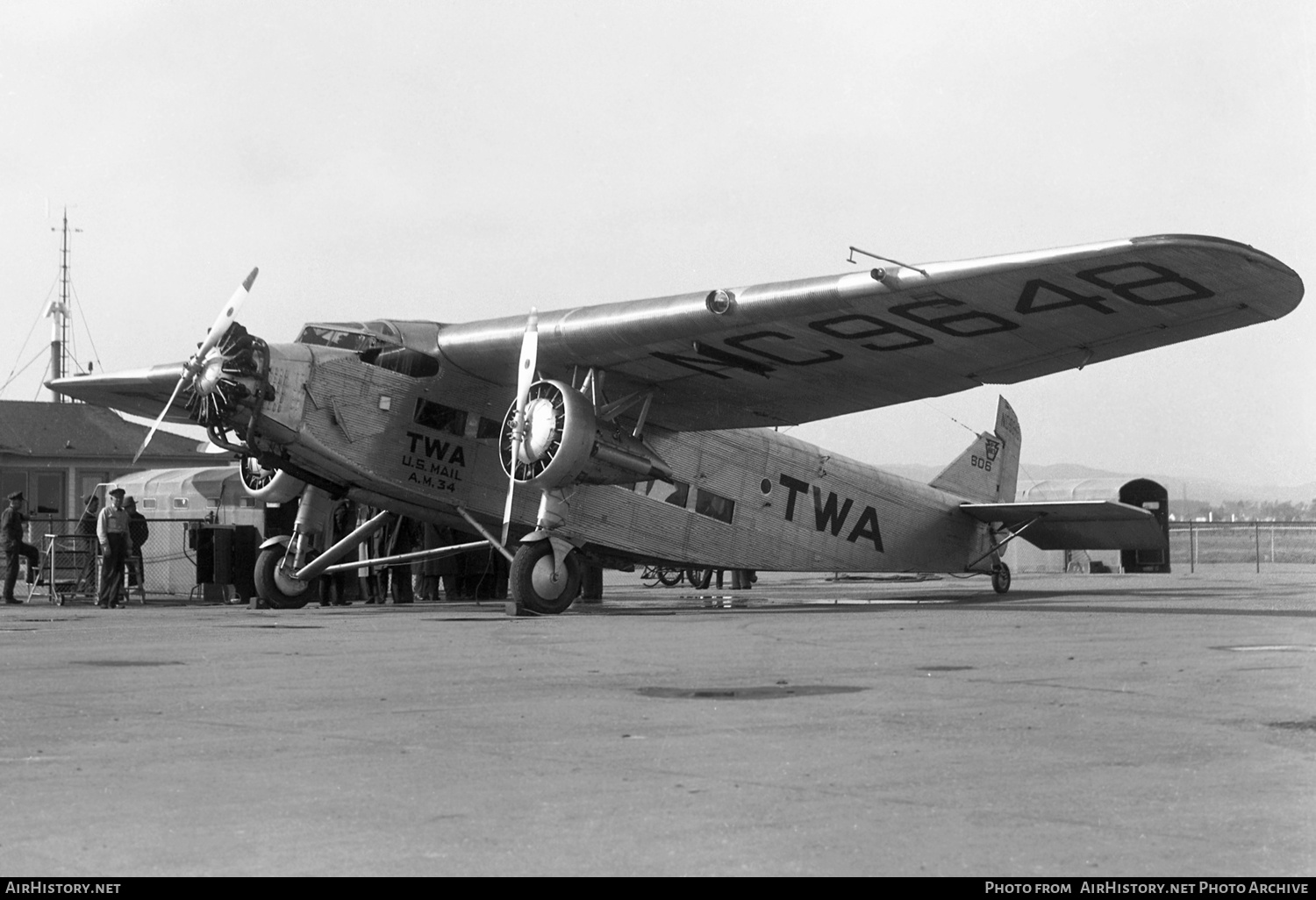 Aircraft Photo of NC9648 | Ford 5-AT-C Tri-Motor | TWA - Transcontinental and Western Air | AirHistory.net #672959