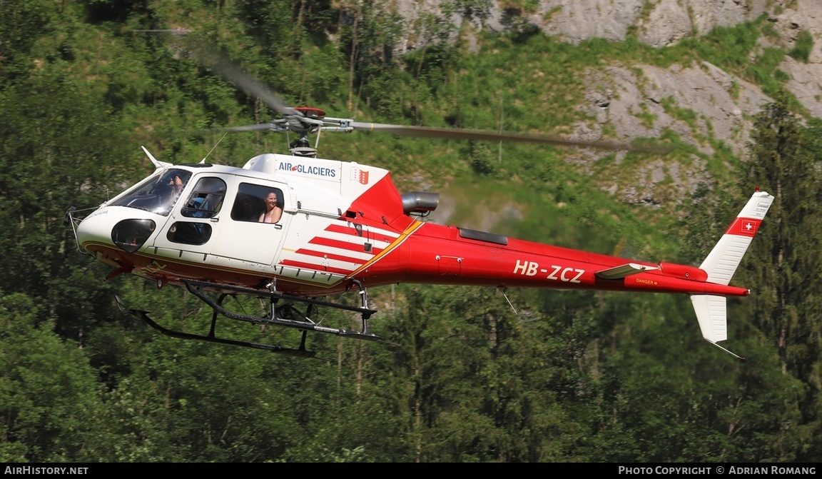 Aircraft Photo of HB-ZCZ | Eurocopter AS-350B-3 Ecureuil | Air Glaciers | AirHistory.net #672960