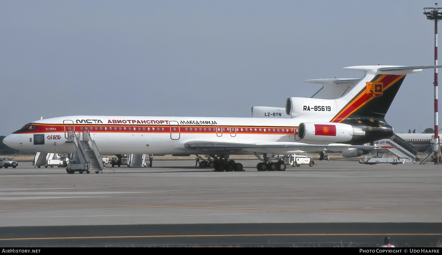 Aircraft Photo of RA-85619 | Tupolev Tu-154M | Meta Aviotransport Macedonia | AirHistory.net #673126