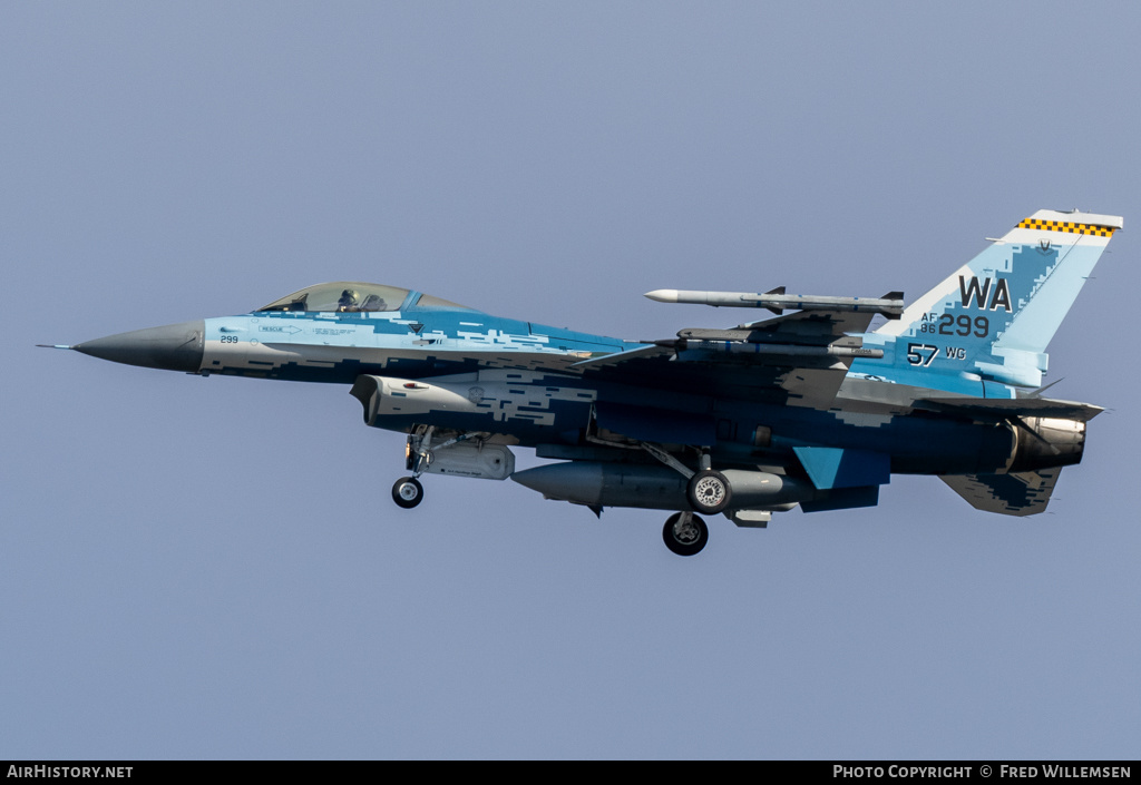 Aircraft Photo of 86-0299 / AF86-299 | General Dynamics F-16C Fighting Falcon | USA - Air Force | AirHistory.net #673171