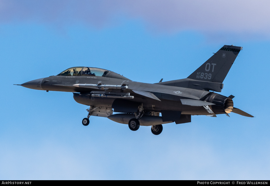 Aircraft Photo of 90-0839 | General Dynamics F-16DM Fighting Falcon | USA - Air Force | AirHistory.net #673369