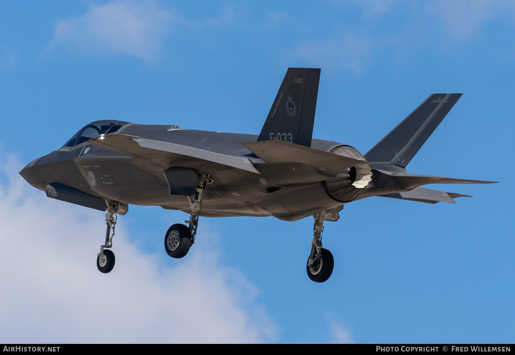 Aircraft Photo of F-033 | Lockheed Martin F-35A Lightning II | Netherlands - Air Force | AirHistory.net #673402