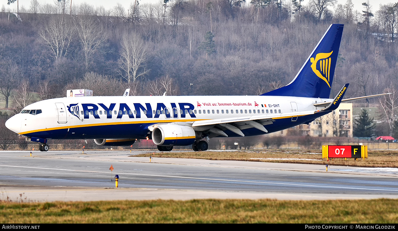 Aircraft Photo of EI-DHT | Boeing 737-8AS | Ryanair | AirHistory.net #673443