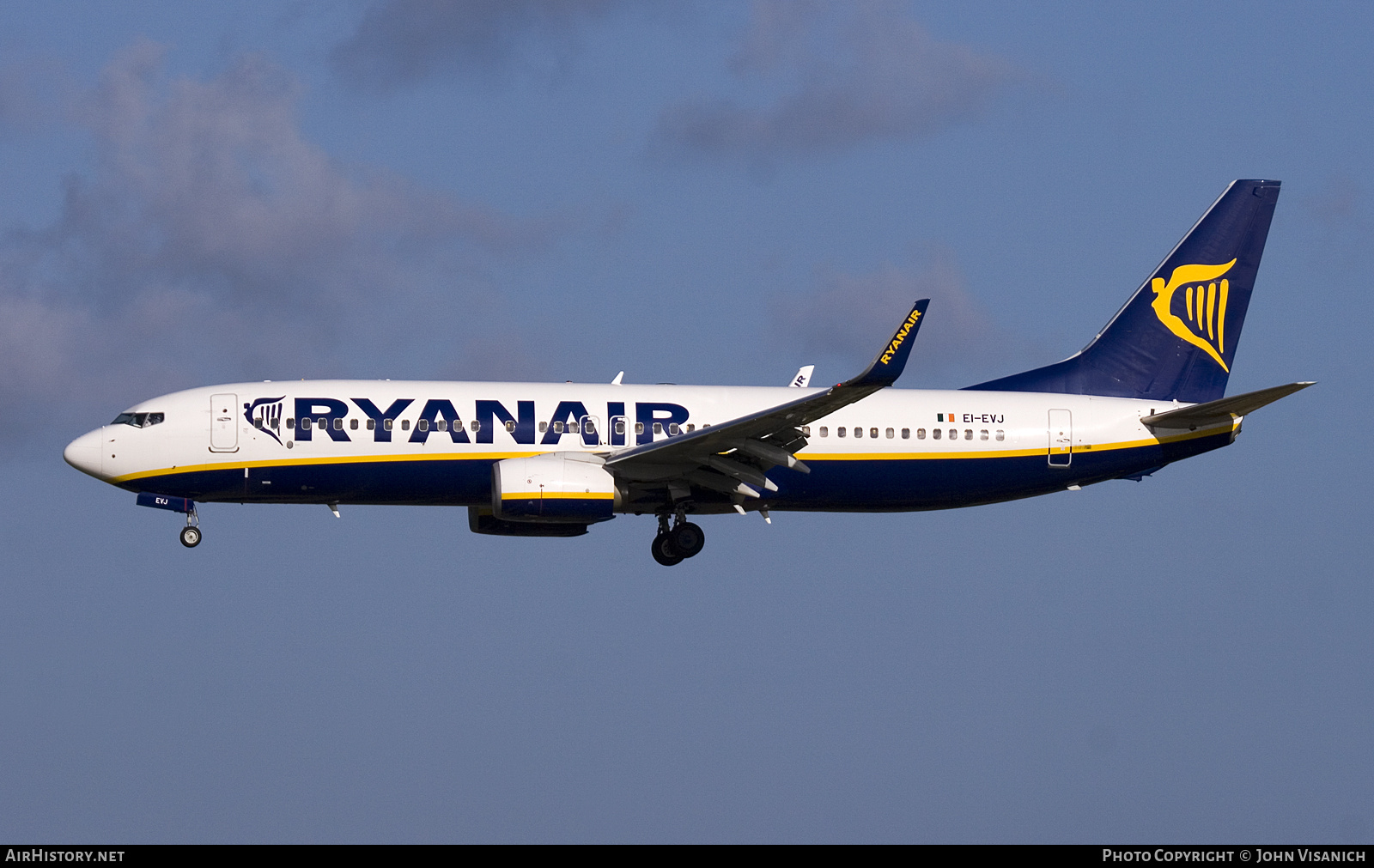 Aircraft Photo of EI-EVJ | Boeing 737-8AS | Ryanair | AirHistory.net #673495