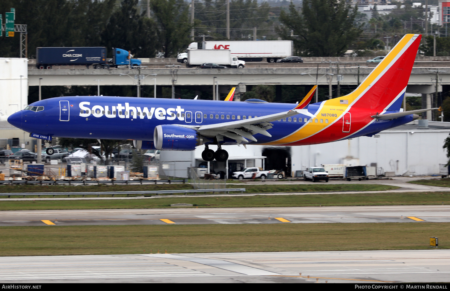 Aircraft Photo of N8708Q | Boeing 737-8 Max 8 | Southwest Airlines | AirHistory.net #673745