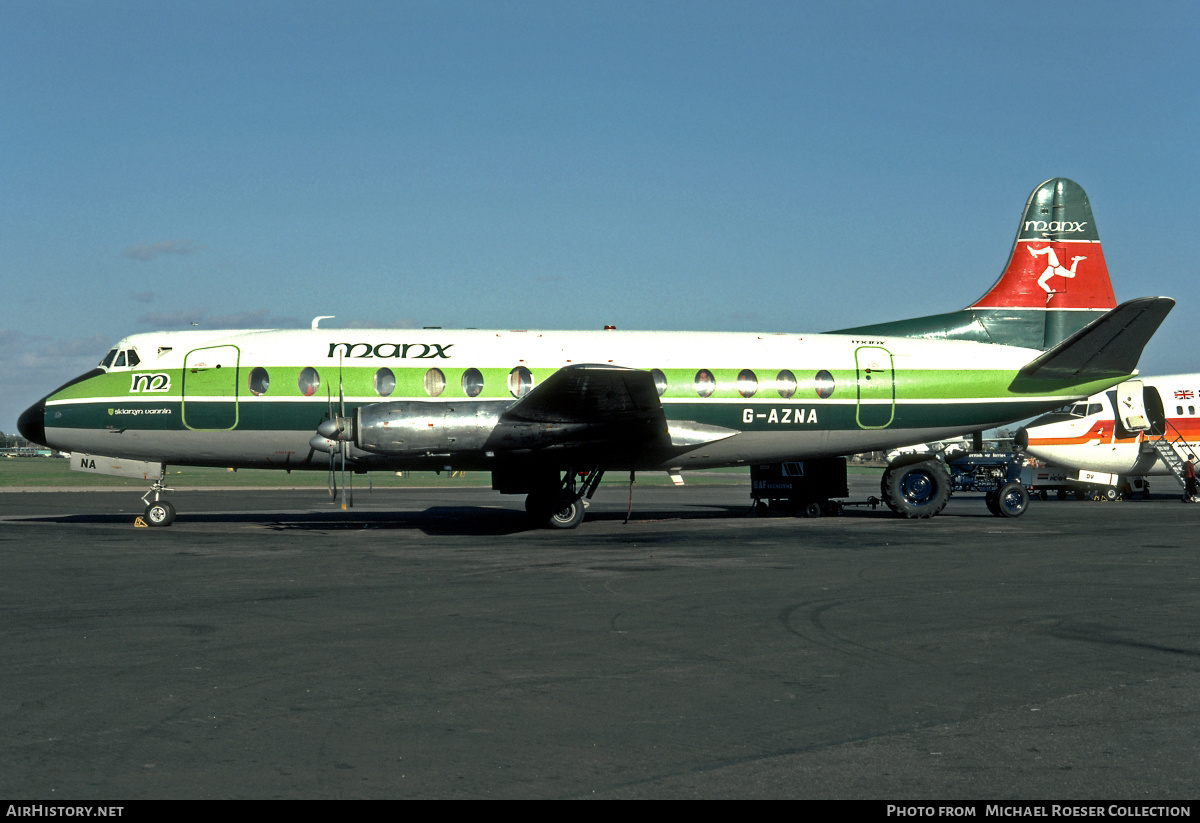 Aircraft Photo of G-AZNA | Vickers 813 Viscount | Manx Airlines | AirHistory.net #674028