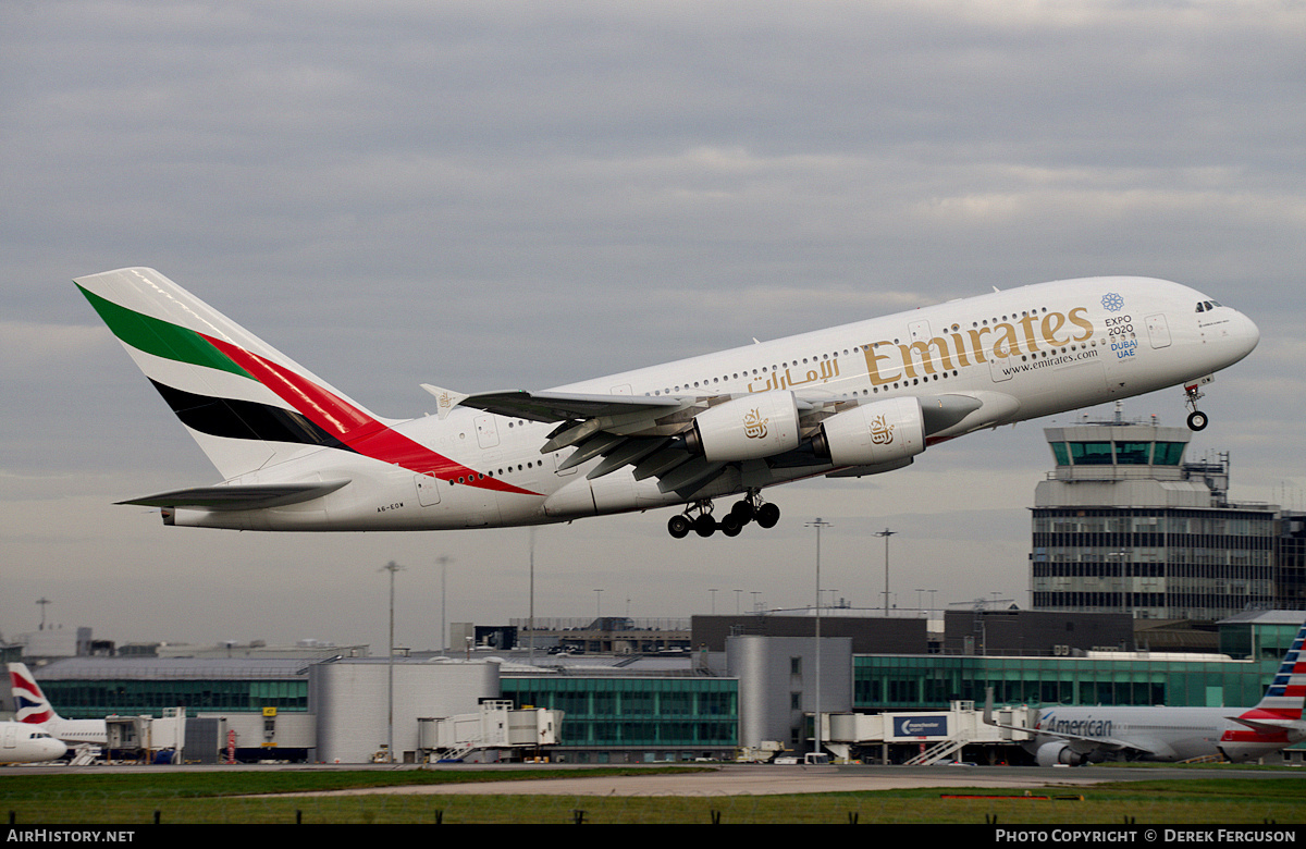 Aircraft Photo of A6-EOW | Airbus A380-861 | Emirates | AirHistory.net #674087