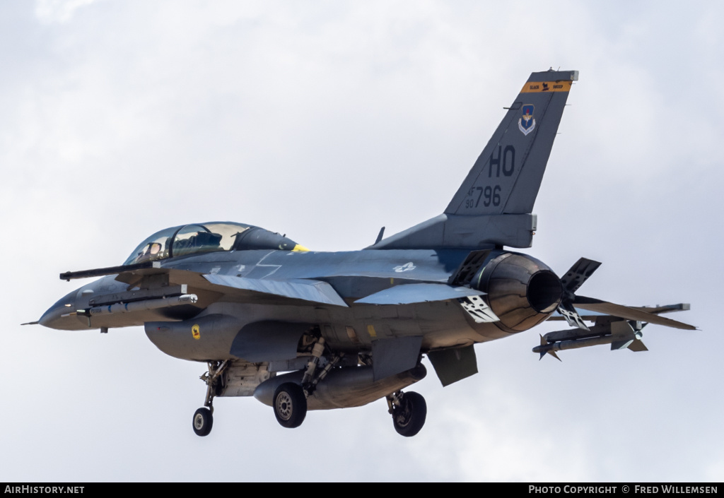 Aircraft Photo of 90-0796 / AF90-796 | General Dynamics F-16DG Night Falcon | USA - Air Force | AirHistory.net #674106