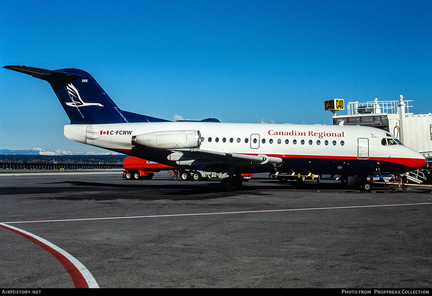 Aircraft Photo of C-FCRW | Fokker F28-3000 Fellowship | Canadian Regional Airlines | AirHistory.net #674157