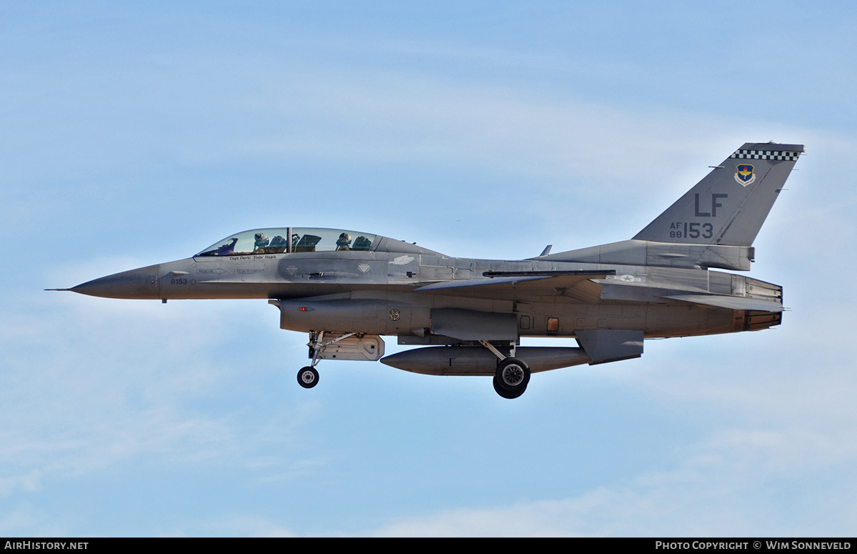 Aircraft Photo of 88-0153 / AF88-153 | General Dynamics F-16DM Fighting Falcon | USA - Air Force | AirHistory.net #674279