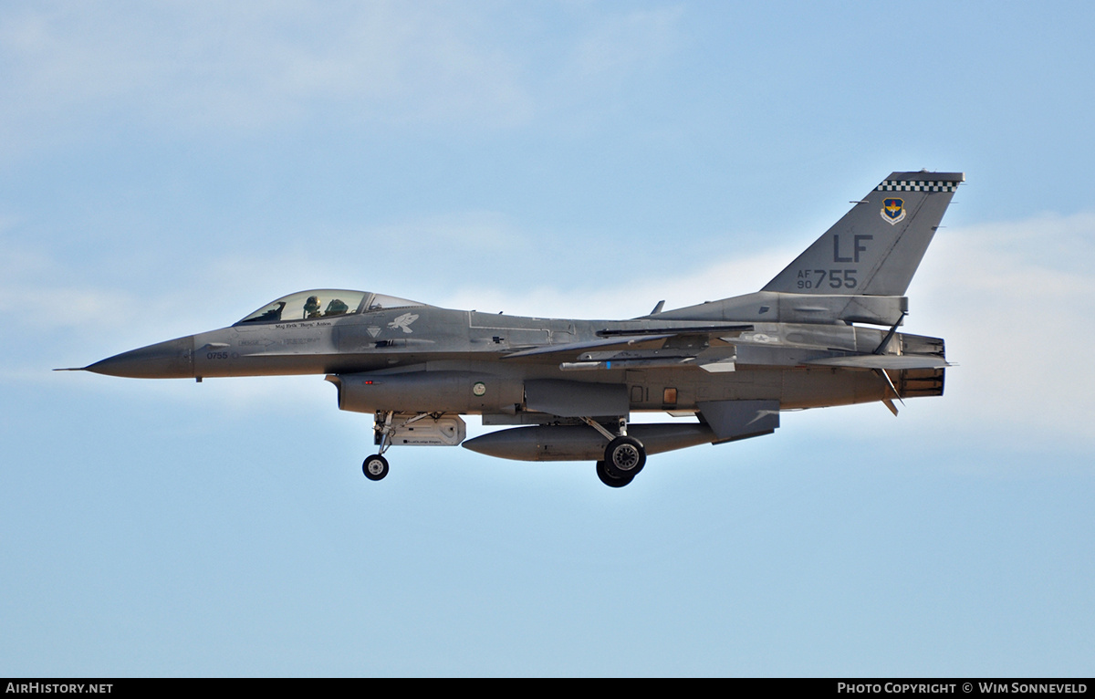 Aircraft Photo of 90-0755 / AF90-755 | General Dynamics F-16C Fighting Falcon | USA - Air Force | AirHistory.net #674292