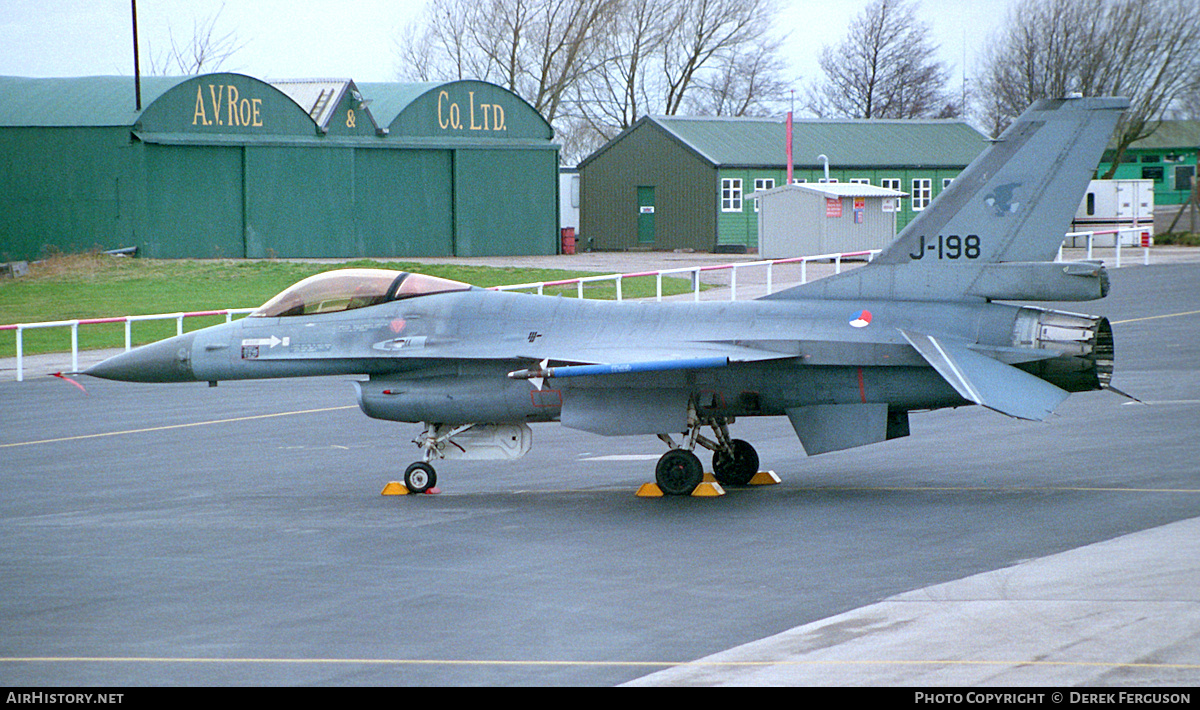 Aircraft Photo of J-198 | General Dynamics F-16A Fighting Falcon | Netherlands - Air Force | AirHistory.net #674342