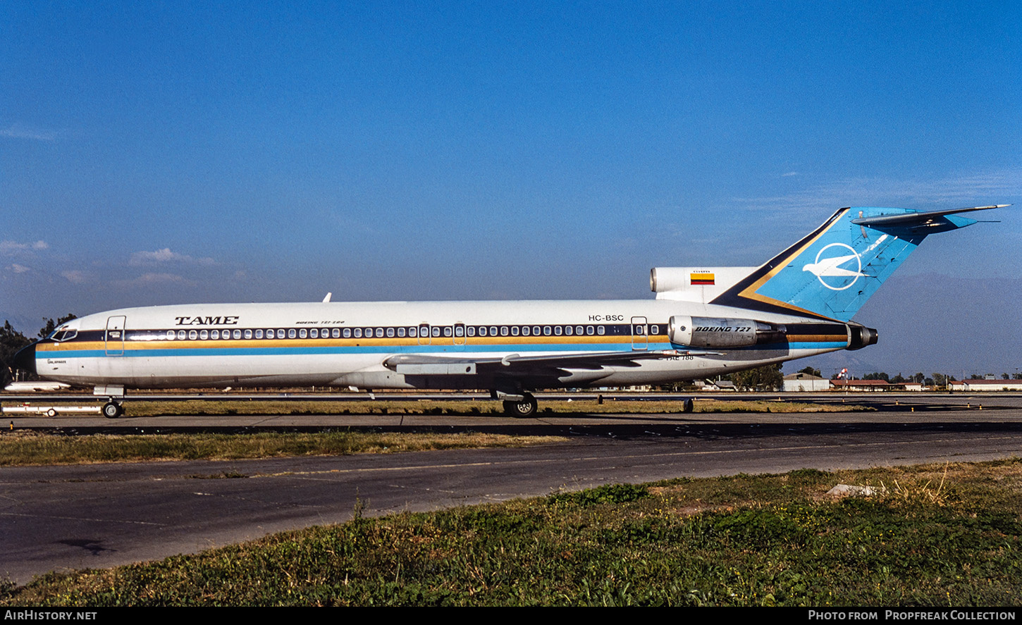 Aircraft Photo of HC-BSC / FAE-788 | Boeing 727-230/Adv | TAME - Transportes Aéreos Militares Ecuatorianos | AirHistory.net #674697