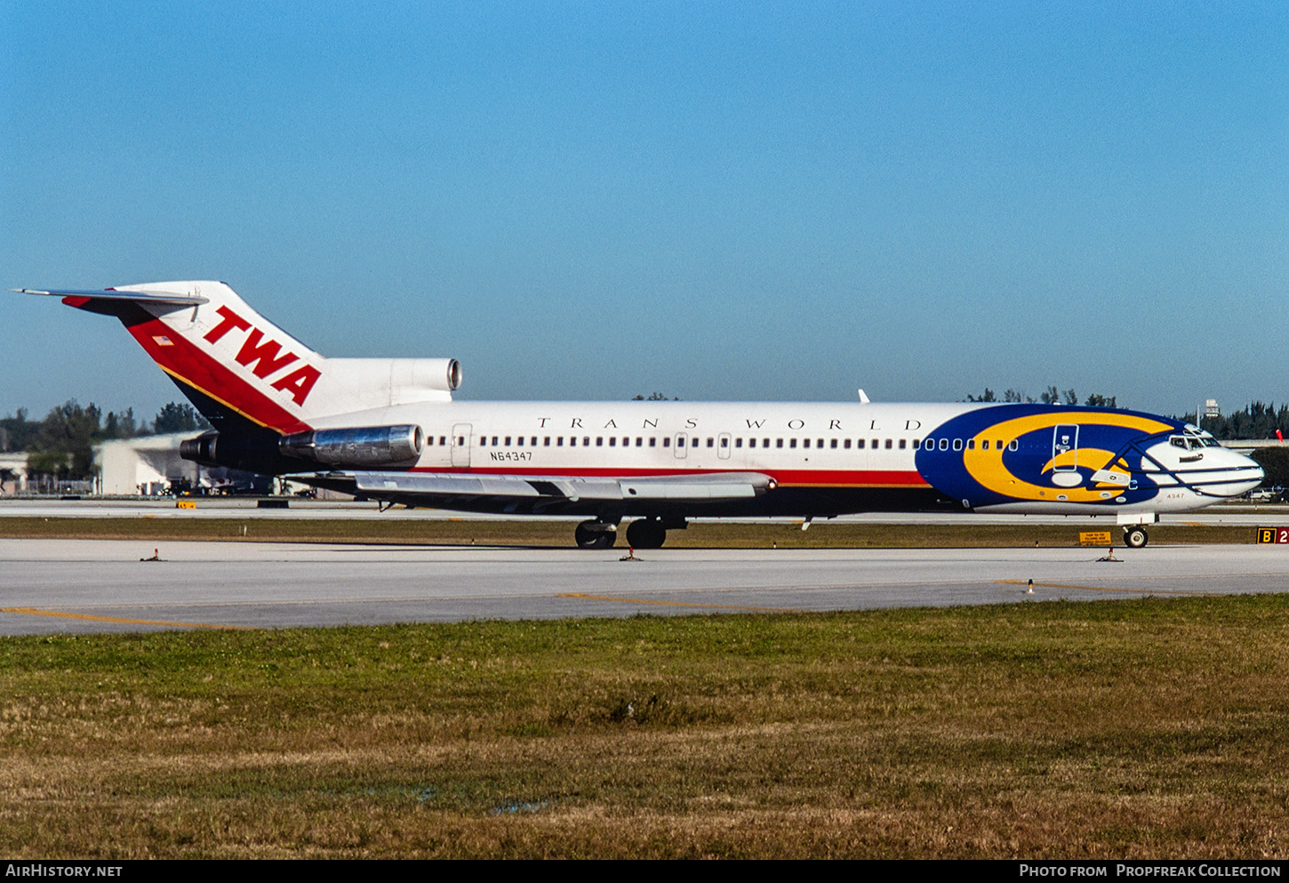 Aircraft Photo of N64347 | Boeing 727-231/Adv | Trans World Airlines - TWA | AirHistory.net #674918