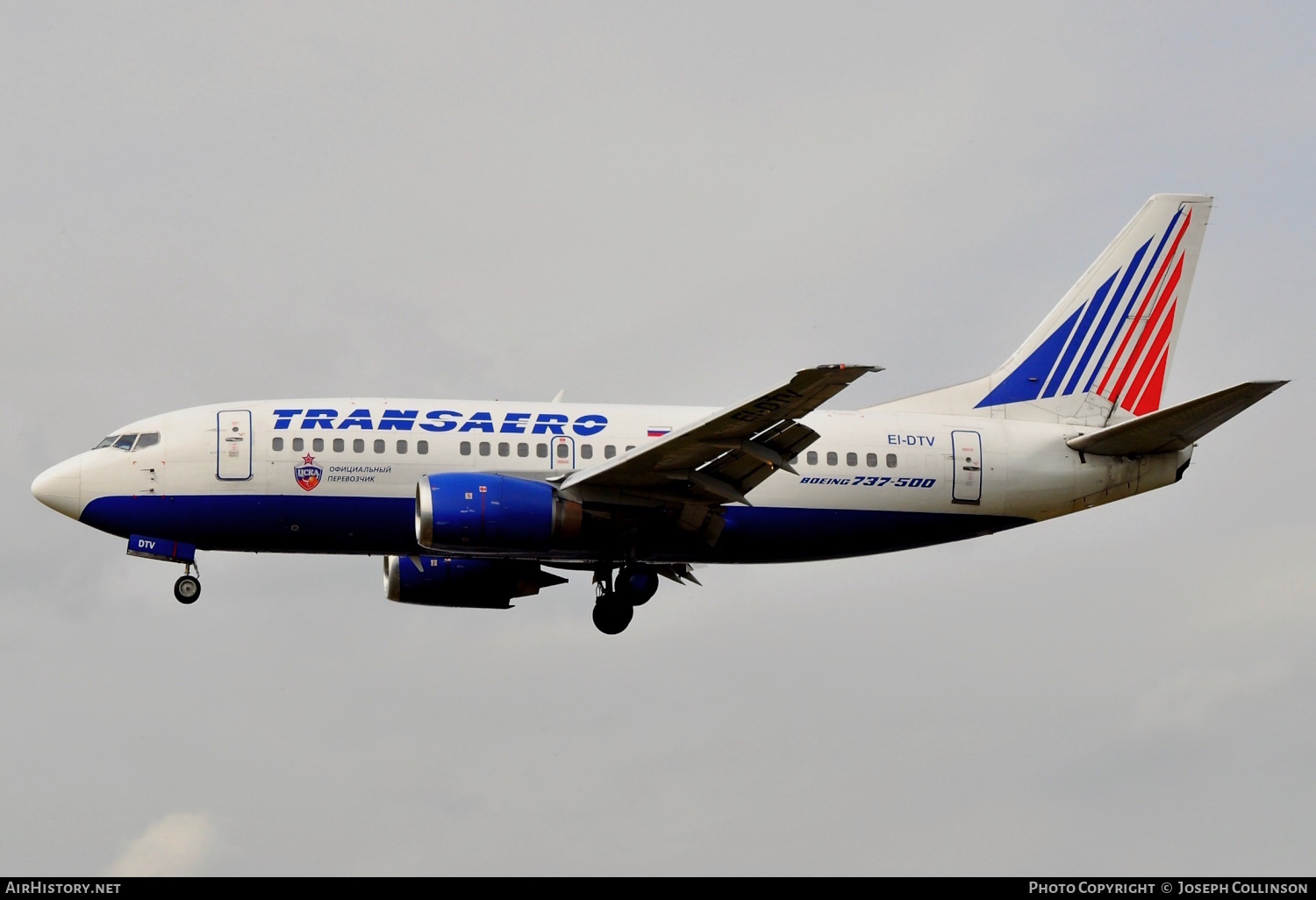 Aircraft Photo of EI-DTV | Boeing 737-5Y0 | Transaero Airlines | AirHistory.net #674938