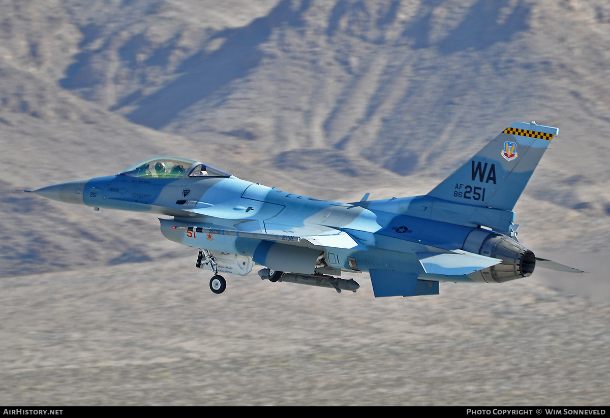 Aircraft Photo of 86-0251 / AF86-251 | General Dynamics F-16C Fighting Falcon | USA - Air Force | AirHistory.net #674963